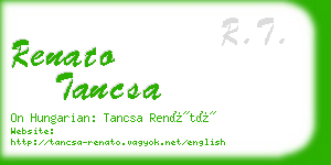 renato tancsa business card